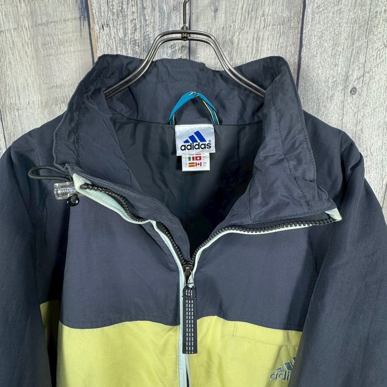 adidas アディダス グレー × イエロー Thinsulate シンサレート 防寒 