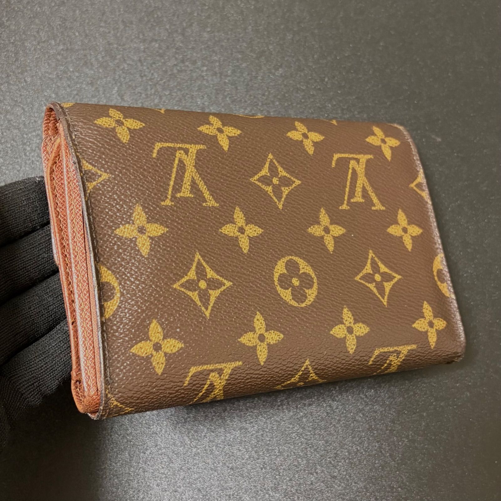 v90 ポルト トレゾール エテュイ パピエ モノグラム 3つ 三つ 折り