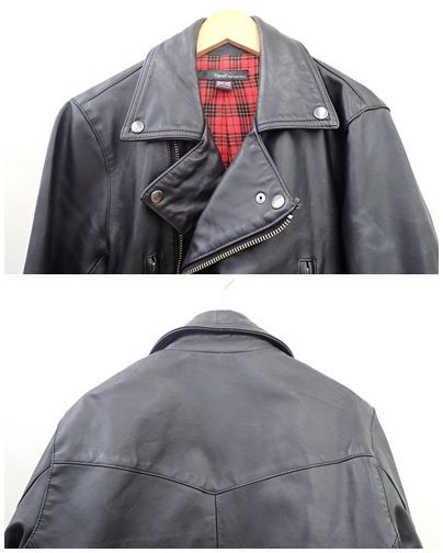 ☆4474☆HARUF ハルフ 馬革 ホースレザー ダブルライダースジャケット