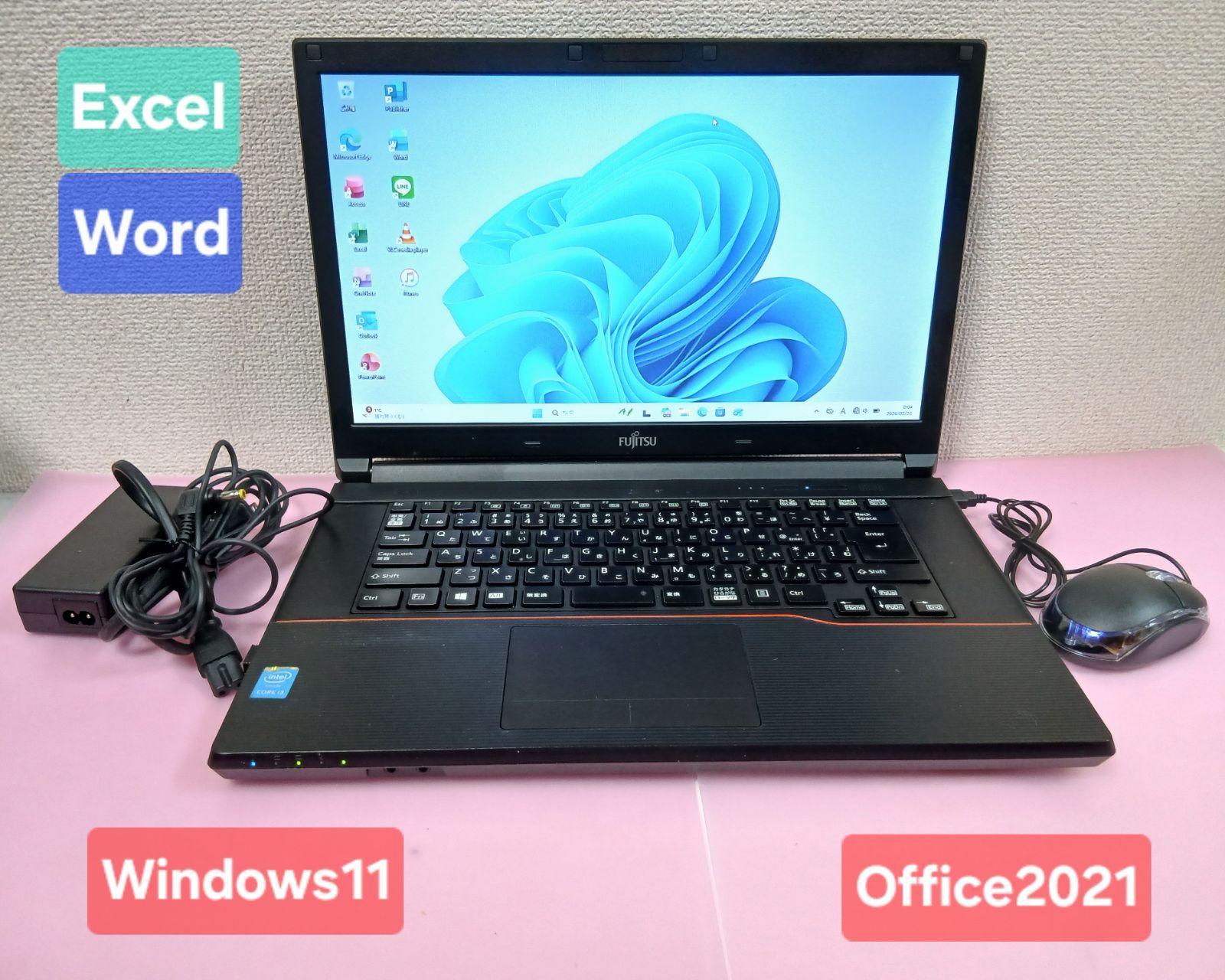 富士通　ノート　Corei3 Windows11 Office2021 初期設定不要☆富士通Corei3 Win11 Office2021ノートPC - メルカリ