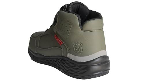 新品 安全靴 作業靴 ルート66 くるぶしガード ダイヤル 耐滑ソール