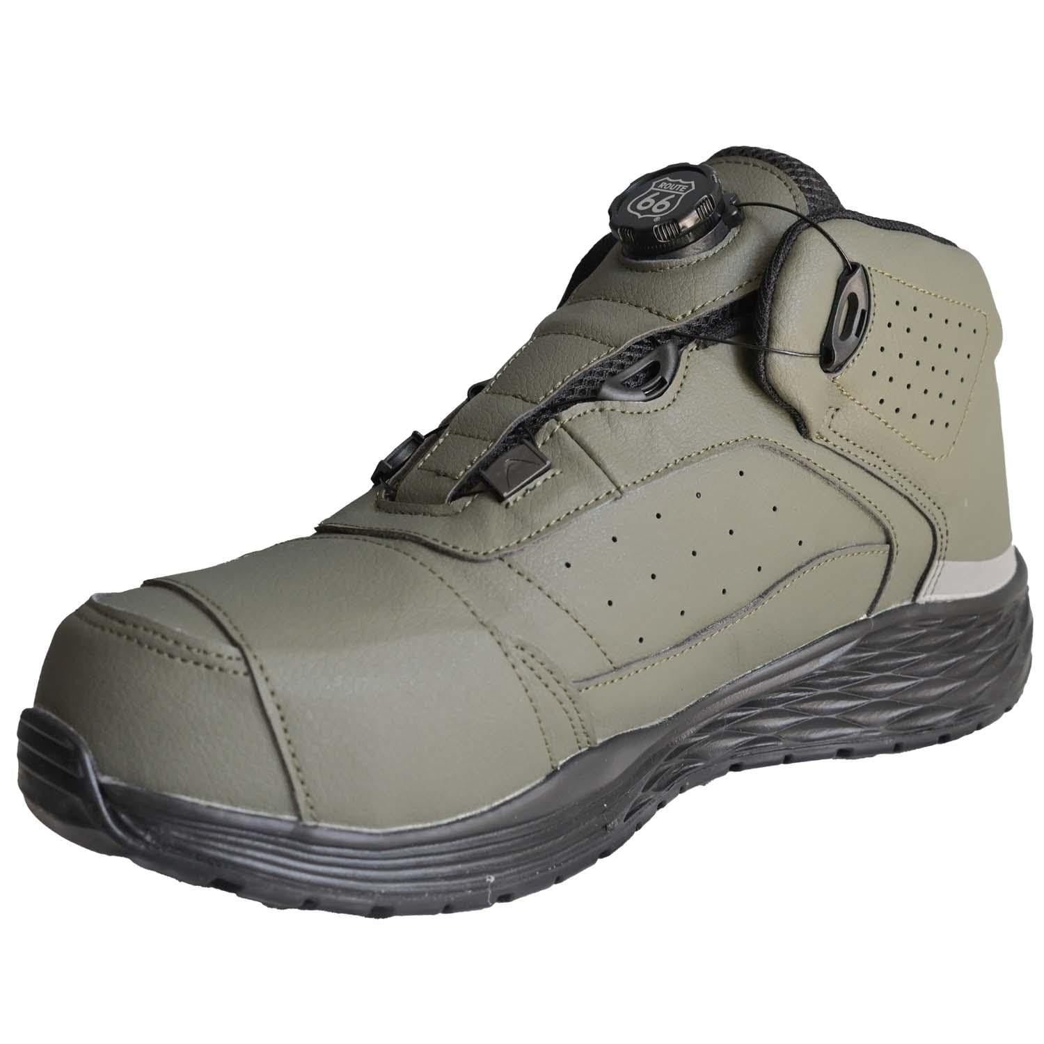 新品 安全靴 作業靴 ルート66 くるぶしガード ダイヤル 耐滑ソール