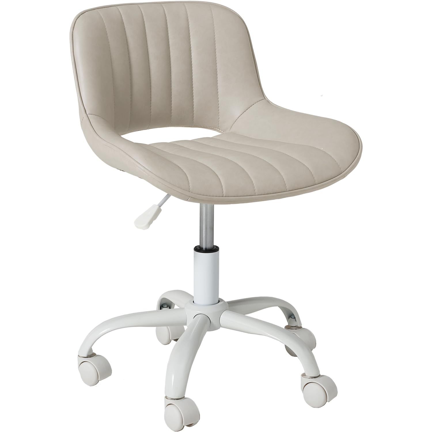 萩原 デスクチェア 回転式 オフィス 椅子 選べる 3タイプ× 5色 昇降式 高さ 63-71 ベロア調生地 ストレート グレー LHC-4469PGY