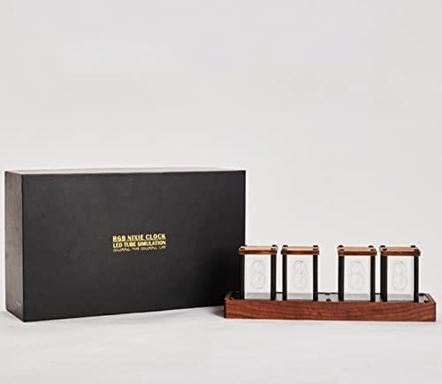 置き時計 電子LEDグローチューブクロック シミュレーションニクシー