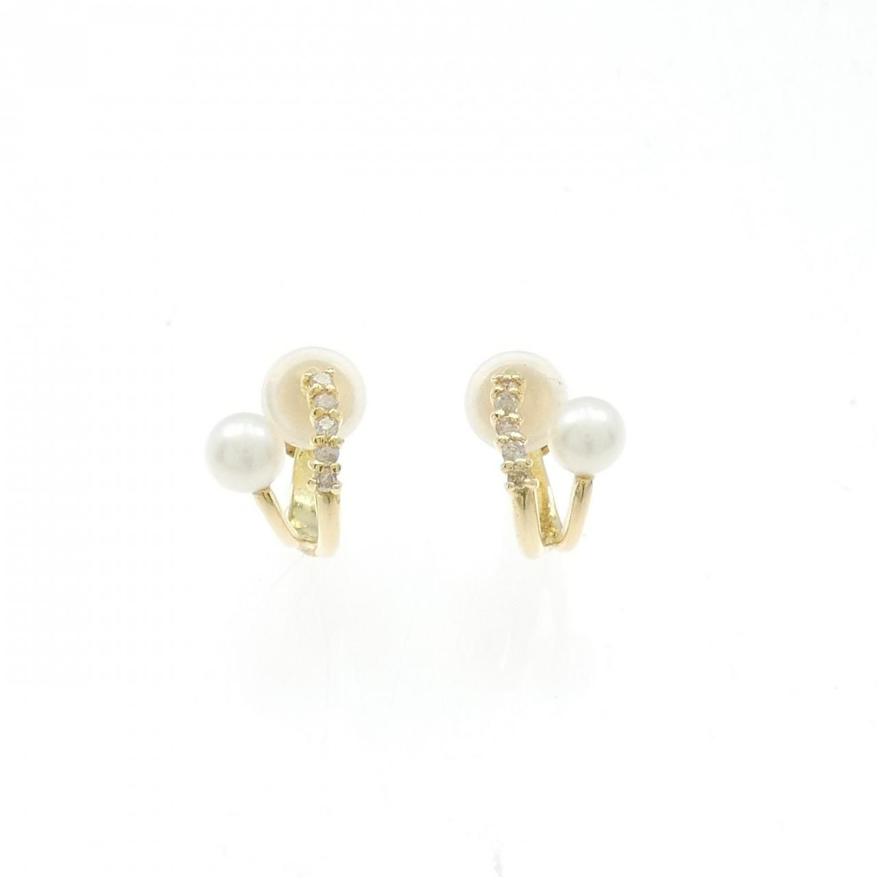 K18YG 淡水 真珠/パール イヤリング 径約2.8-4.0mm - 特級 12mm 淡水 