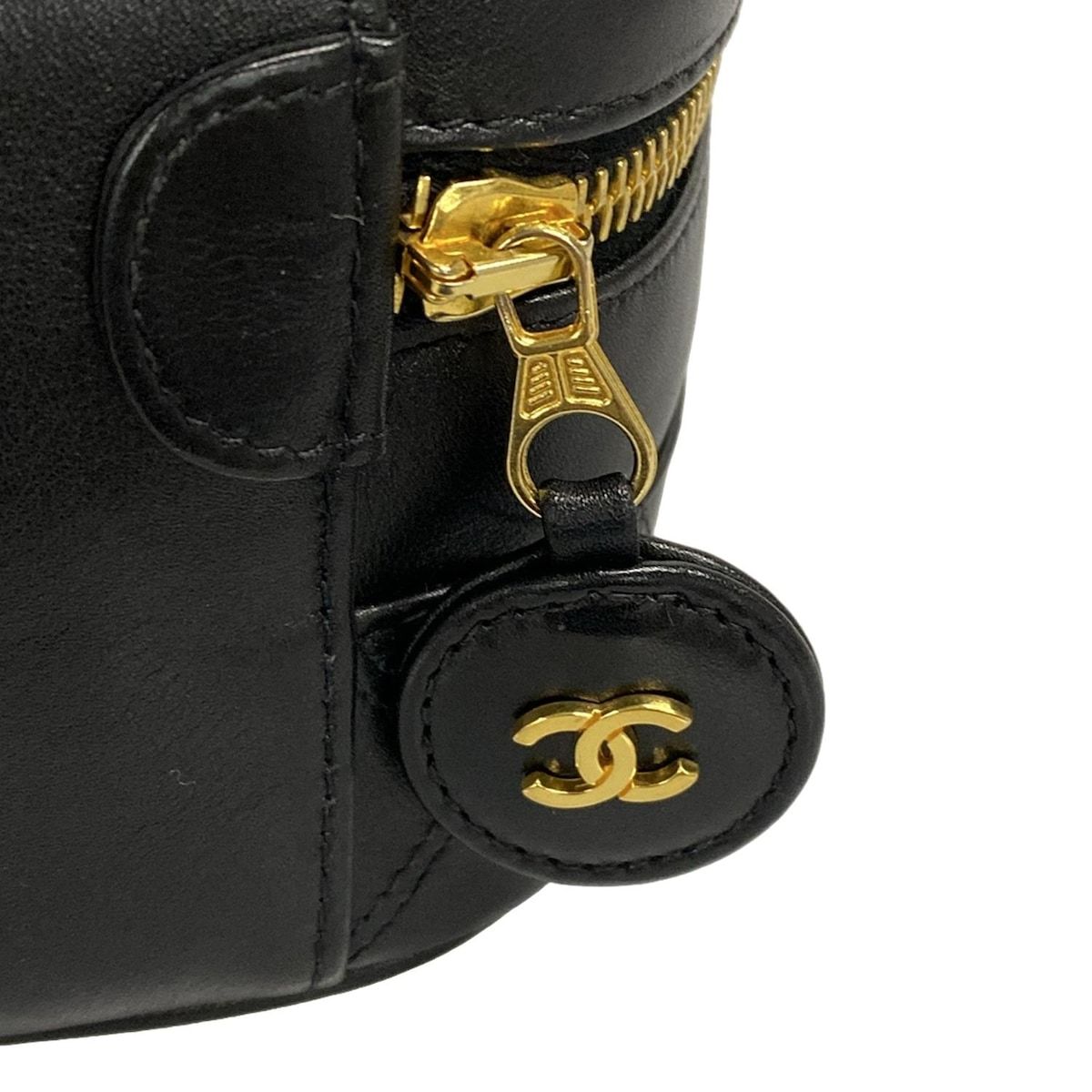 CHANEL(シャネル) バニティバッグ ビコローレ 黒 ゴールド金具