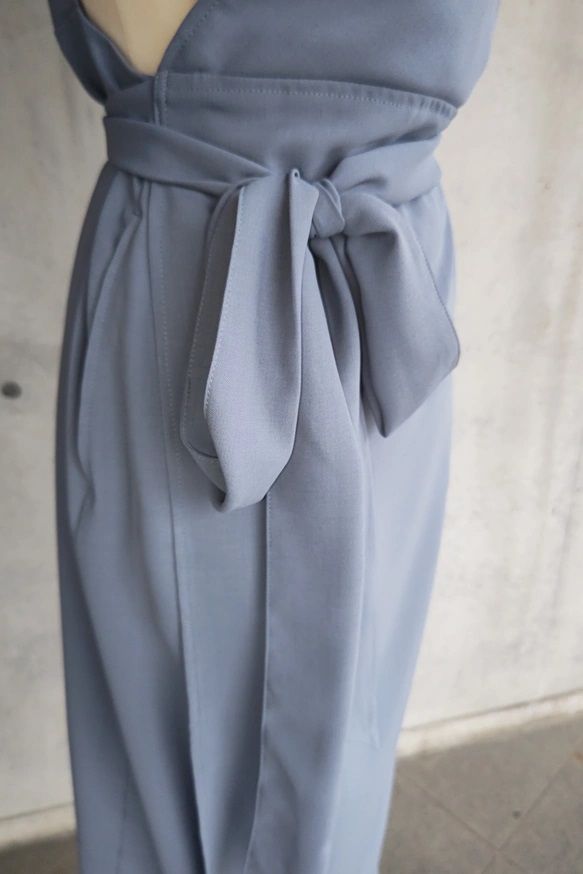 茶道お稽古に最適。羽織って着る「美シルエット」ロングエプロン【7L