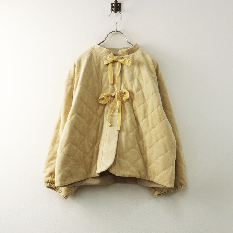 美品 サマンサモスモス Samansa Mos2 SM2 ベロア中綿キルトジャケット