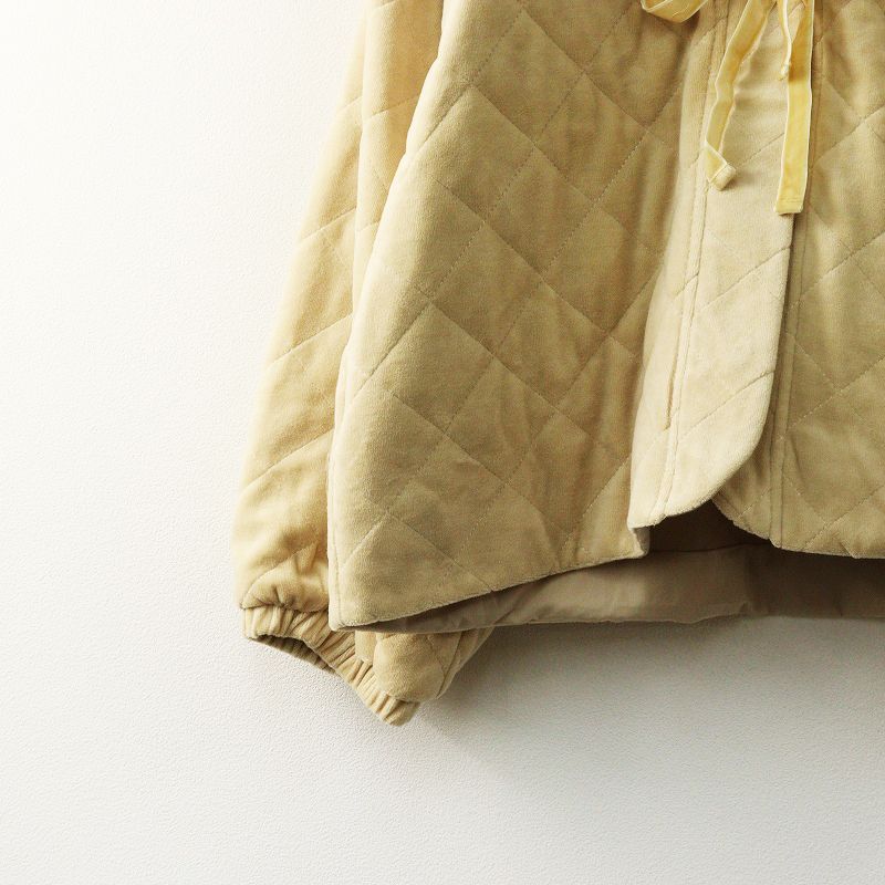 美品 サマンサモスモス Samansa Mos2 SM2 ベロア中綿キルトジャケット