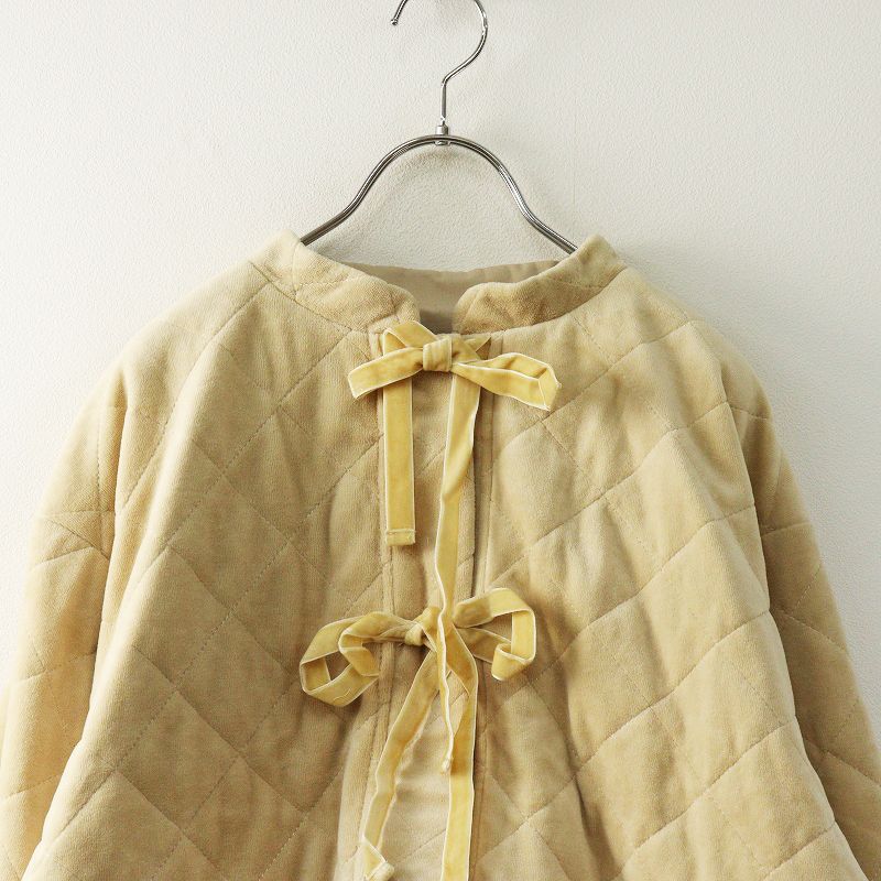 美品 サマンサモスモス Samansa Mos2 SM2 ベロア中綿キルトジャケット