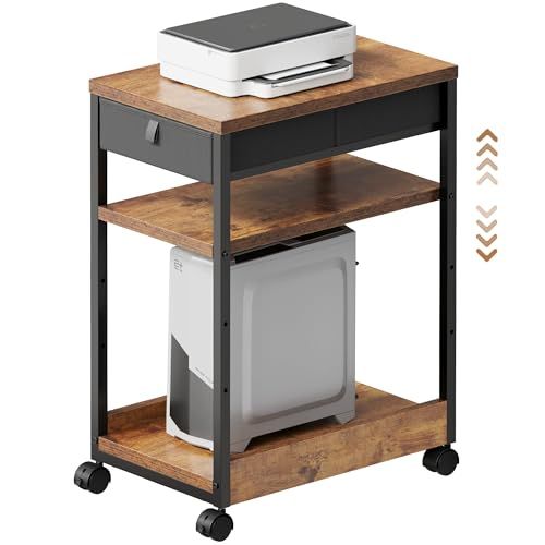 パソコンラック サイドワゴン 引き出し付き サイドテーブル pcラック