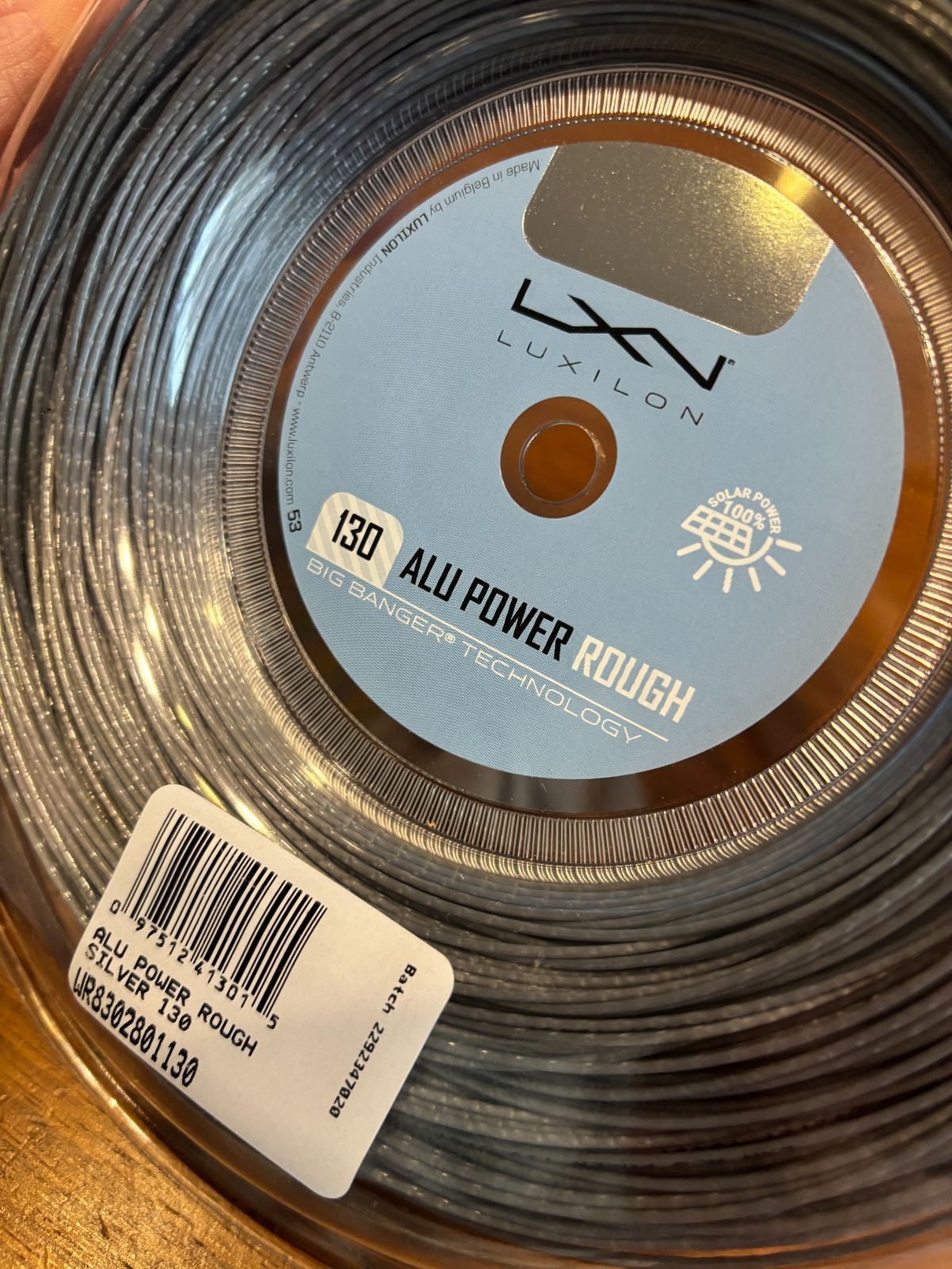 新品未開封】LUXILON ALU POWER ROUGH 130 200m ロール テニスガット 