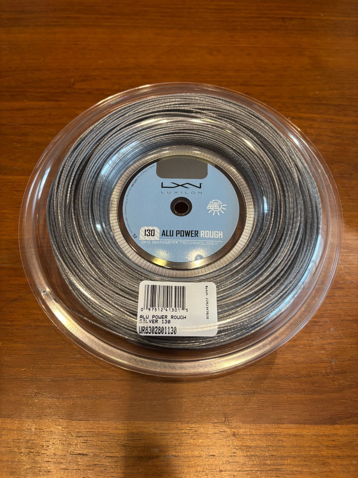 新品未開封】LUXILON ALU POWER ROUGH 130 200m ロール テニスガット 