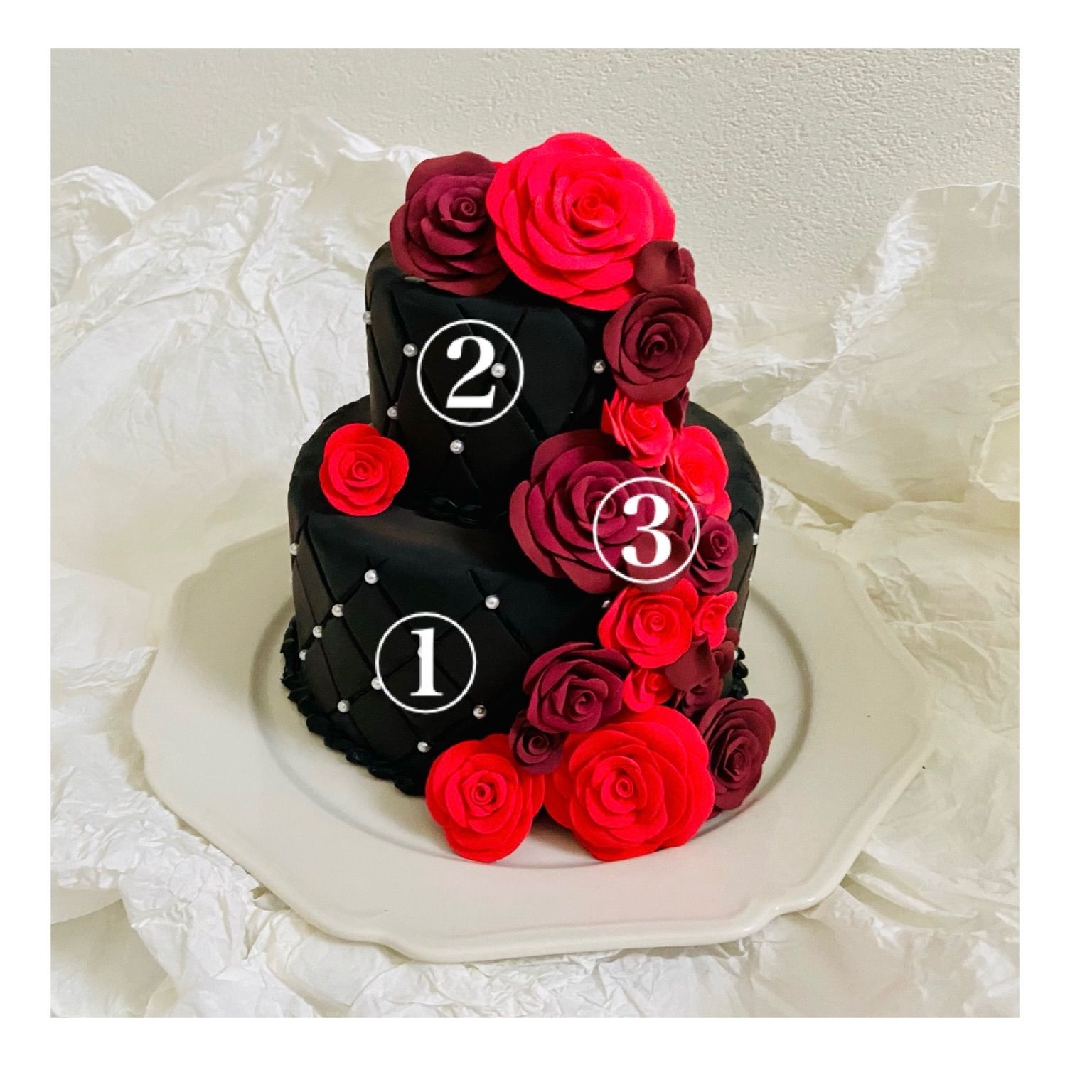 【選べるカラー】推しケーキ　キルティングケーキ　推しカラー　クレイケーキ　フェイクケーキ　誕生日　生誕祭