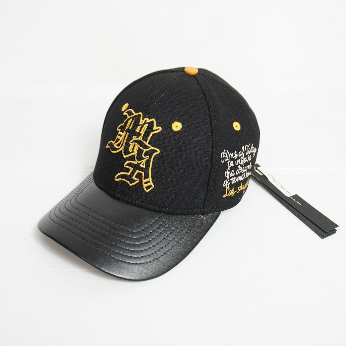 美品 正規 25AW AMIRI アミリ MA Varsity cap レザー バイザー パネル