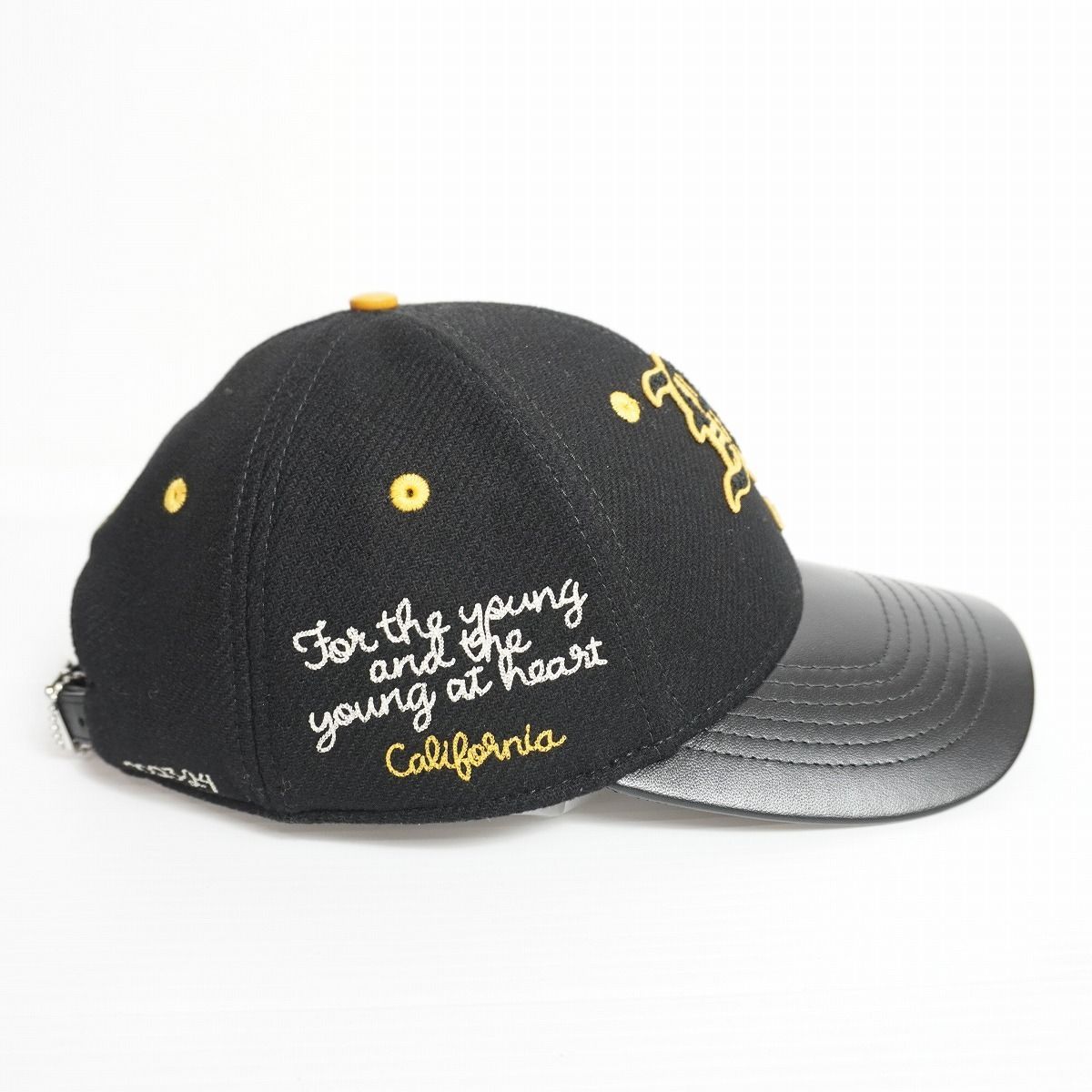AMIRI aw25キャップ 美品 正規 25AW AMIRI アミリ MA Varsity cap レザー バイザー パネル