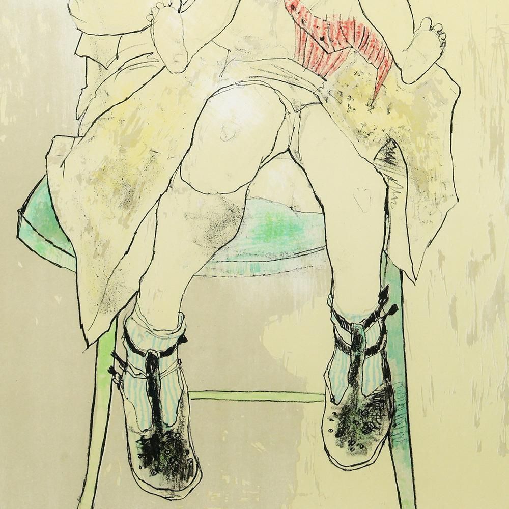 真作】【WISH】ジャン・ジャンセン Jean Jansem「クリスティーナと人形