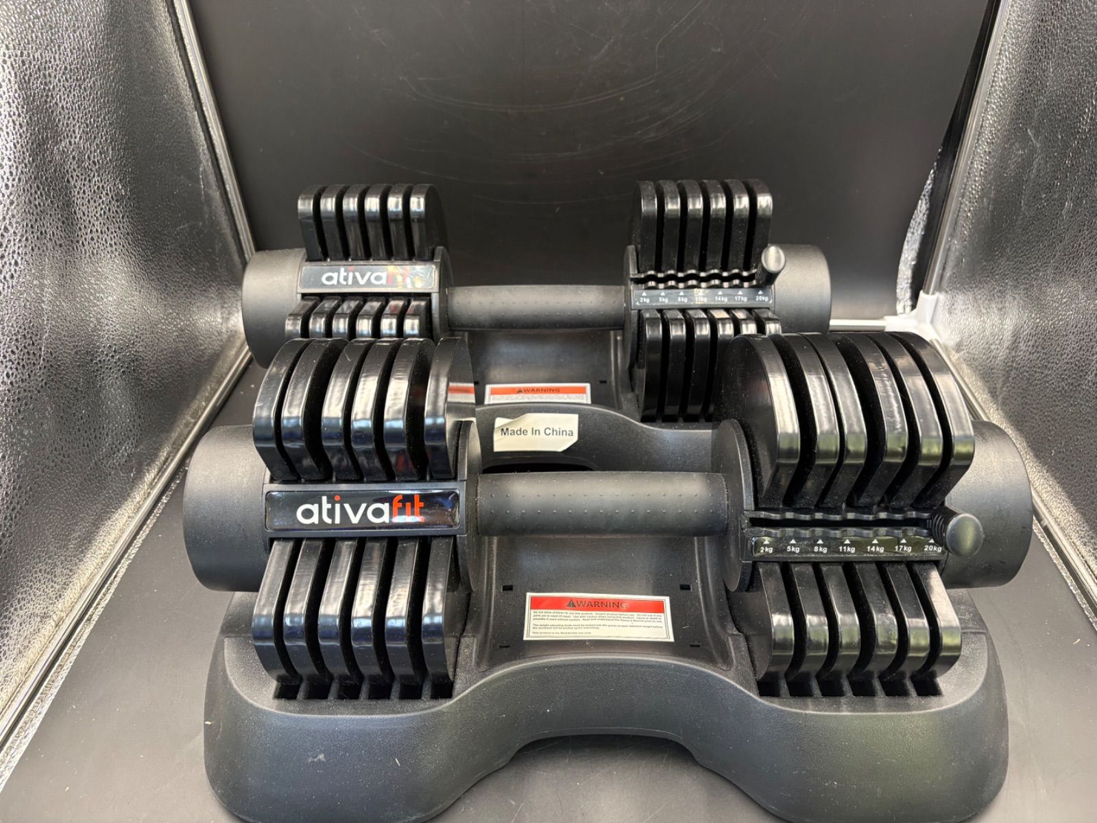 【引取限定】ATIVAFITダンベル可変式　20kg×2個 ATIVAFIT 可変式ダンベル 20kg ×2個セット - メルカリ