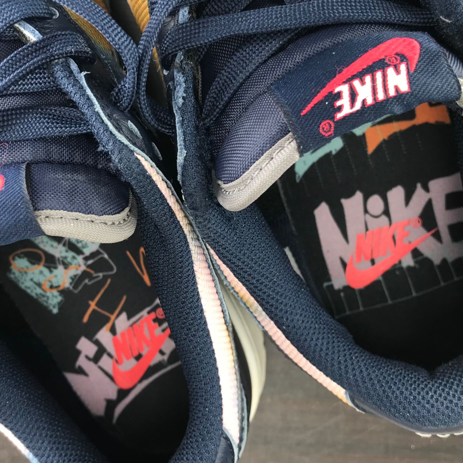 NIKE DUNK LOW GRAFFITI NAVY YELLOW ナイキ ダンク ローカット