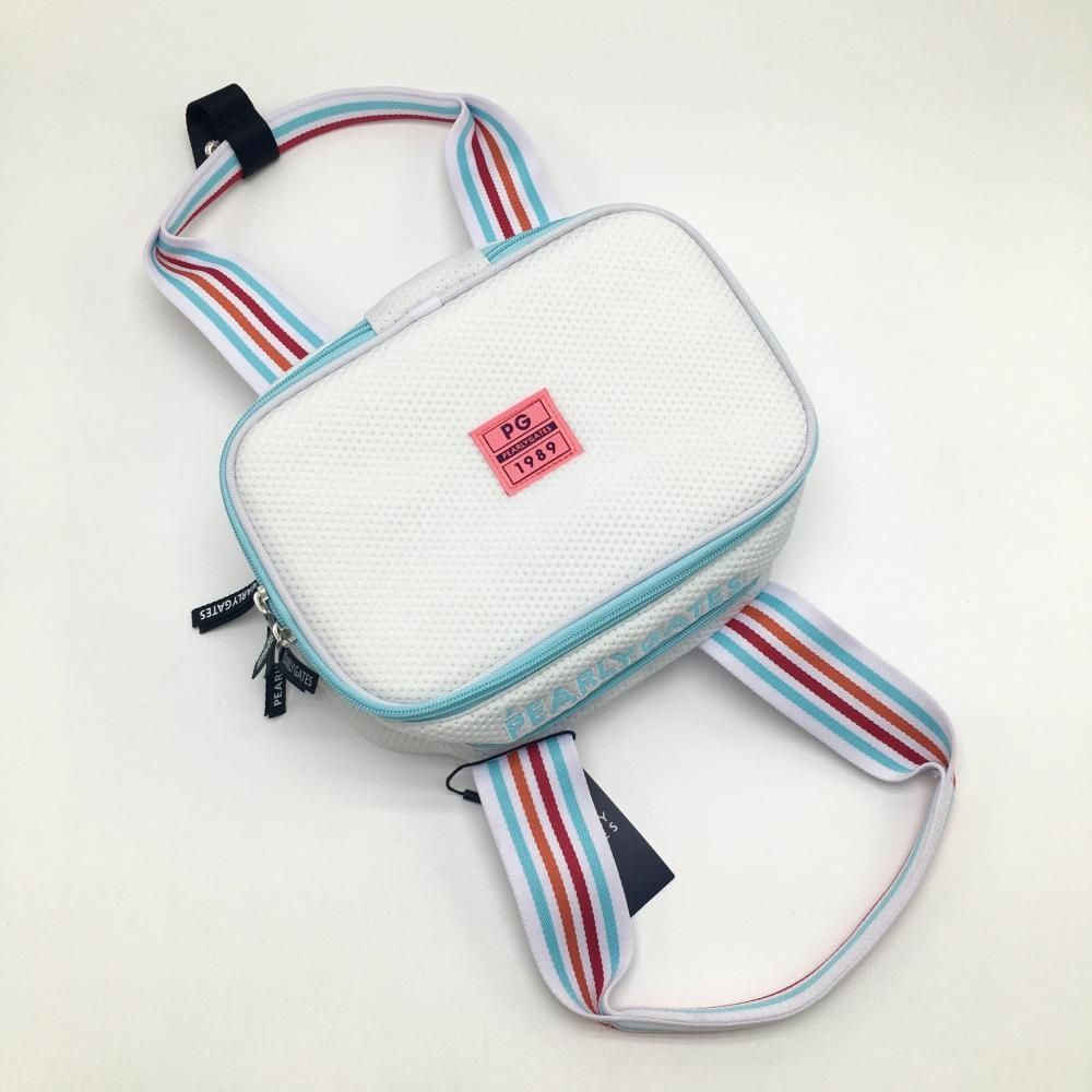 新品】パーリーゲイツ 保冷カートバッグ 白×ライトブルー 二層式