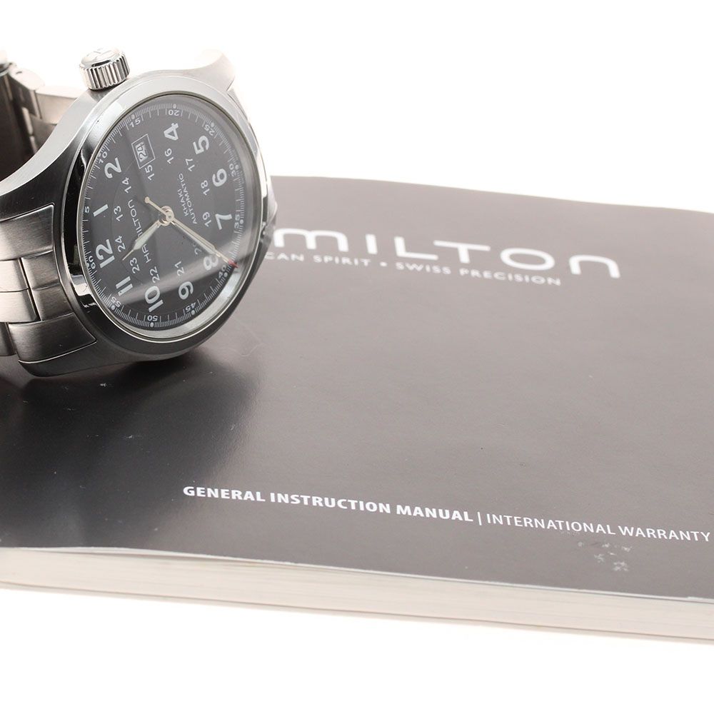  ハミルトン HAMILTON H705450 カーキ フィールド デイト 自動巻き メンズ _937958 ストレッチデニム 自動巻き時計 腕時計(アナログ)