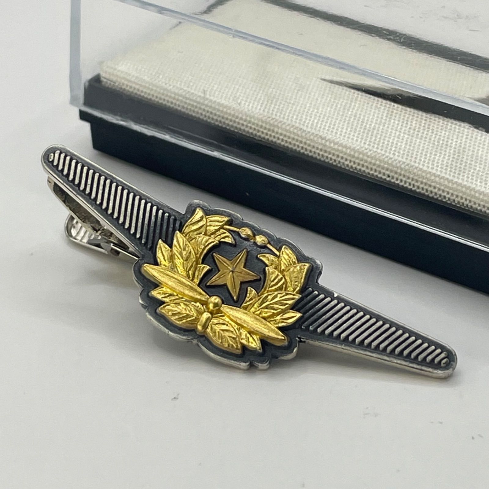 純銀刻印 航空自衛隊 操縦士 ネクタイピン パイロット Rare Sterling