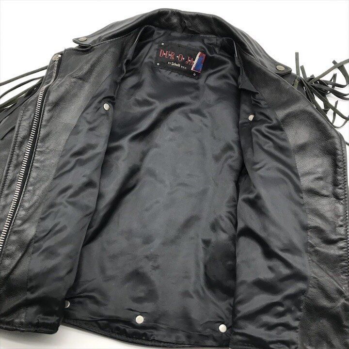 良品 Durojac By Schott ショット レザー フリンジ ダブル ライダース