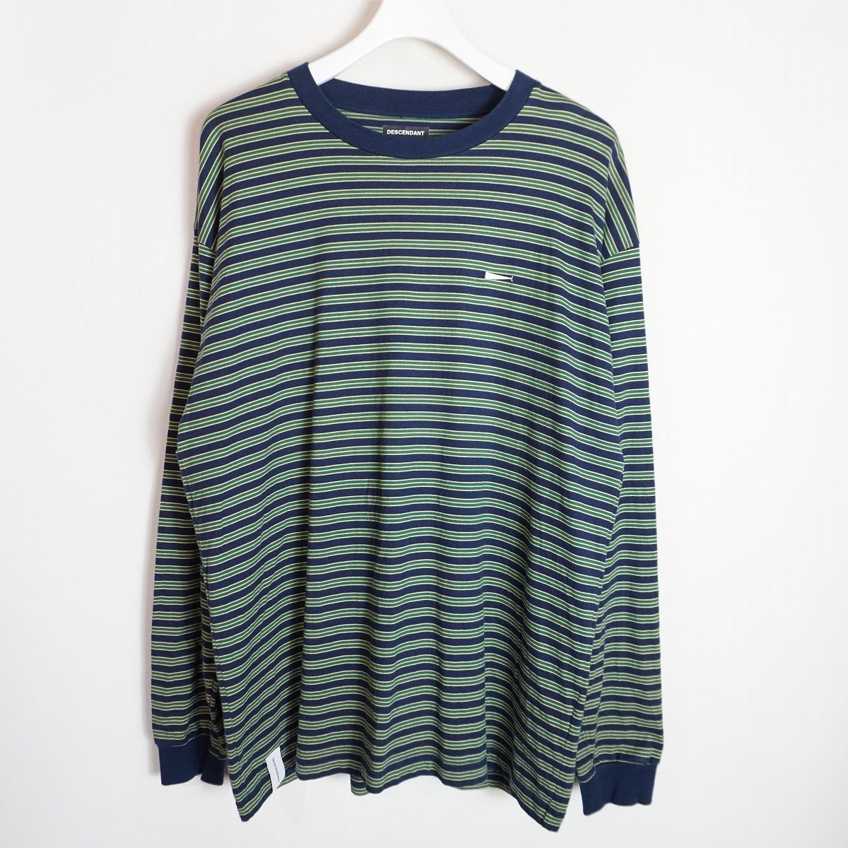 DESCENDANT ボーダー ロングスリーブ Tシャツ サイズ3 美品 DESCENDANT ディセンダント SHENANIGANS BORDER LS ボーダー