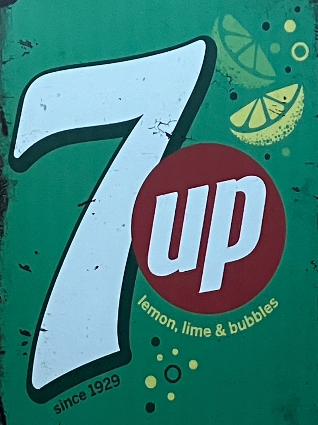 11782］ブリキ看板 セブンアップ 炭酸飲料 ドリング アメリカ