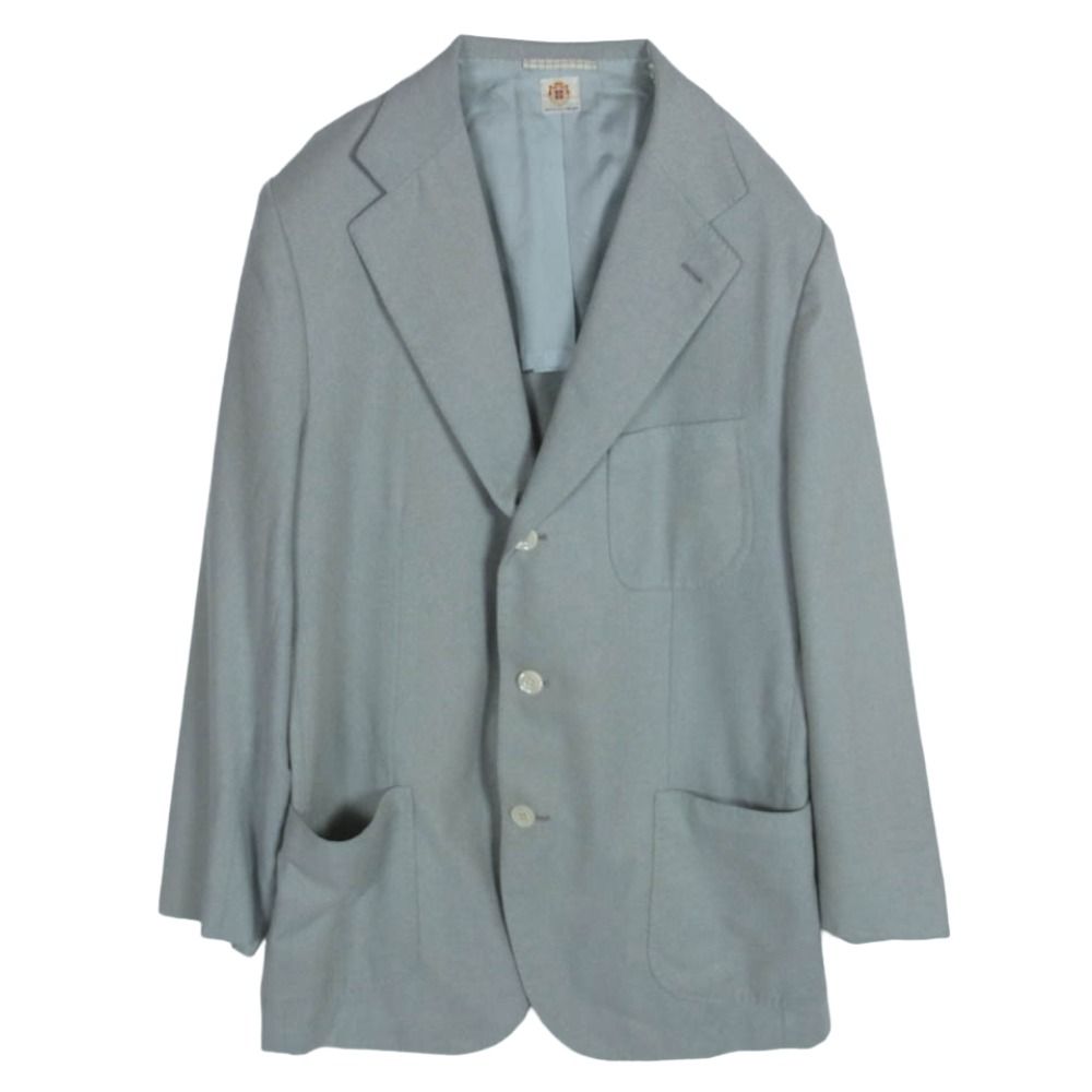 【シーズンオフ値下げ】LUIGI BORRELLI テーラードジャケット ルイジボレッリ BORRELLI ウール 3B カシミヤ100% テーラード