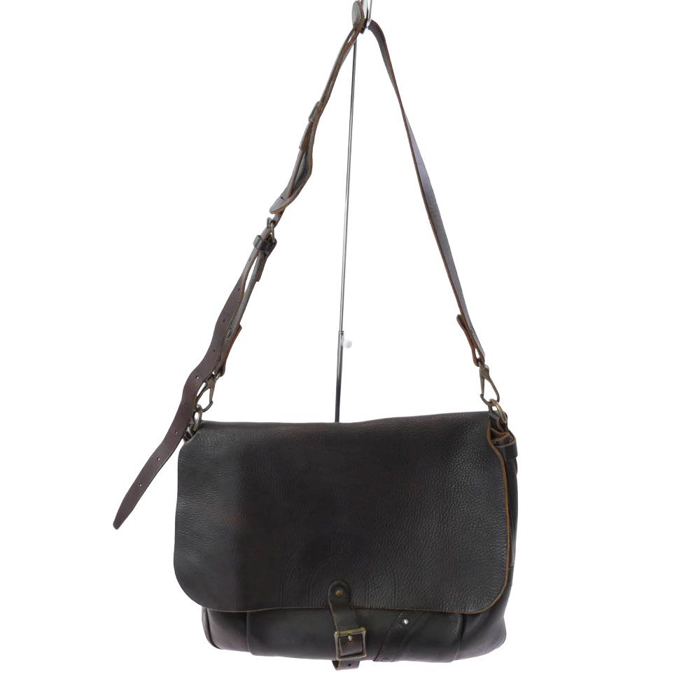 RRL ダブルアールエル Tumbled Leather Messenger Bag イタリア製