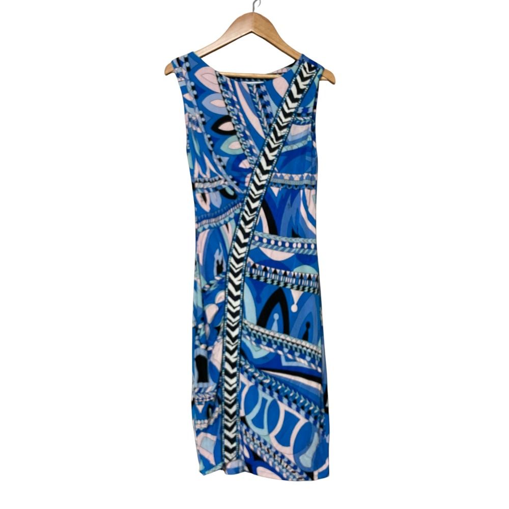 良品 EMILIO PUCCI エミリオプッチ 総柄 ノースリーブ ドレス