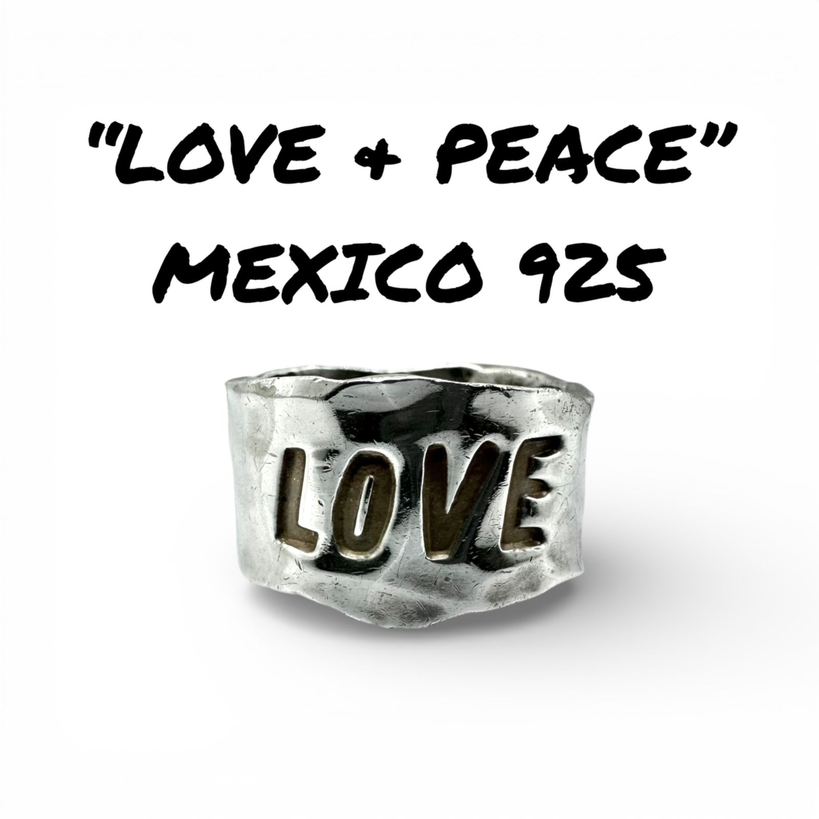LOVE&PEACE】MEXICO Silver 925 刻印 90s Vintage Design Ring
