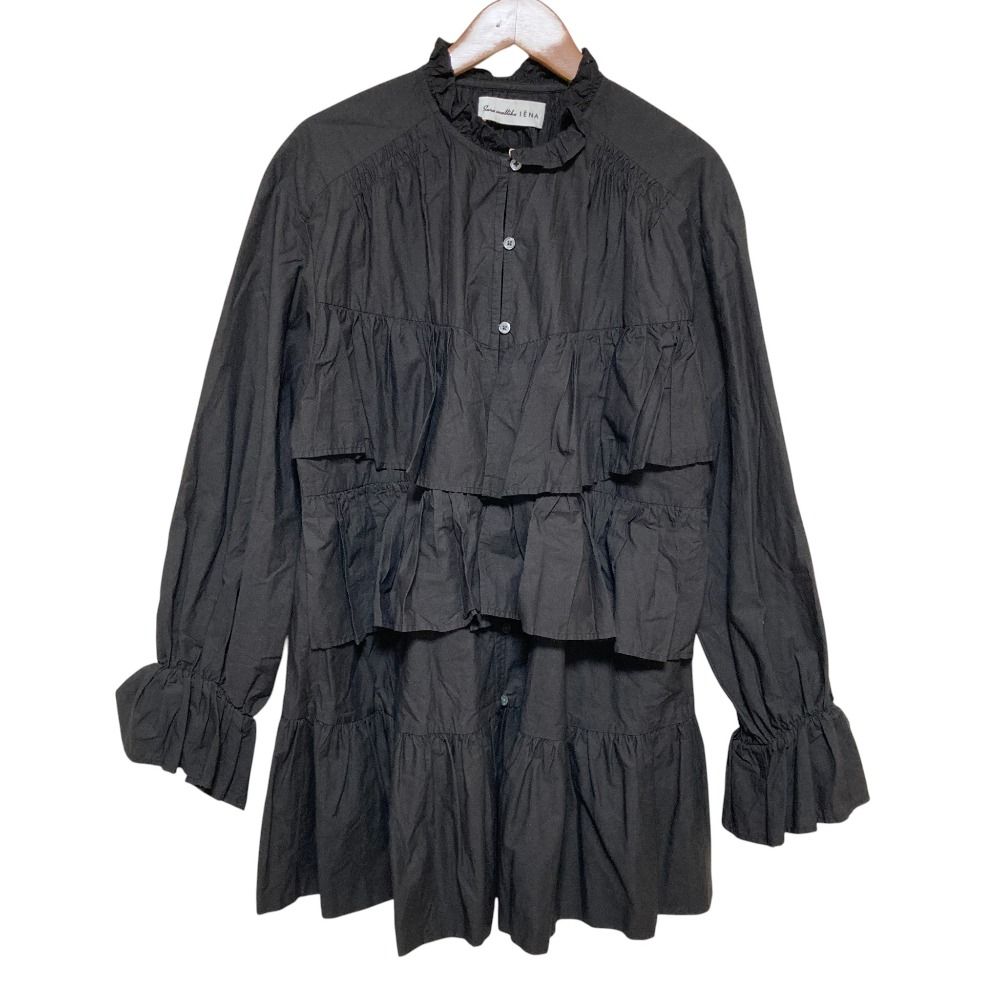 良品 SARA MALLIKA × IENA サラマリカ イエナ フリルブラウス ブラック