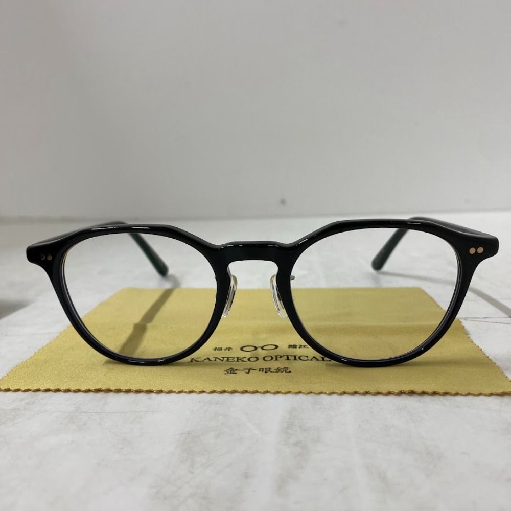 08w15439 金子眼鏡(KANEKO OPTICAL) セルロイドシリーズ KC-84 BK