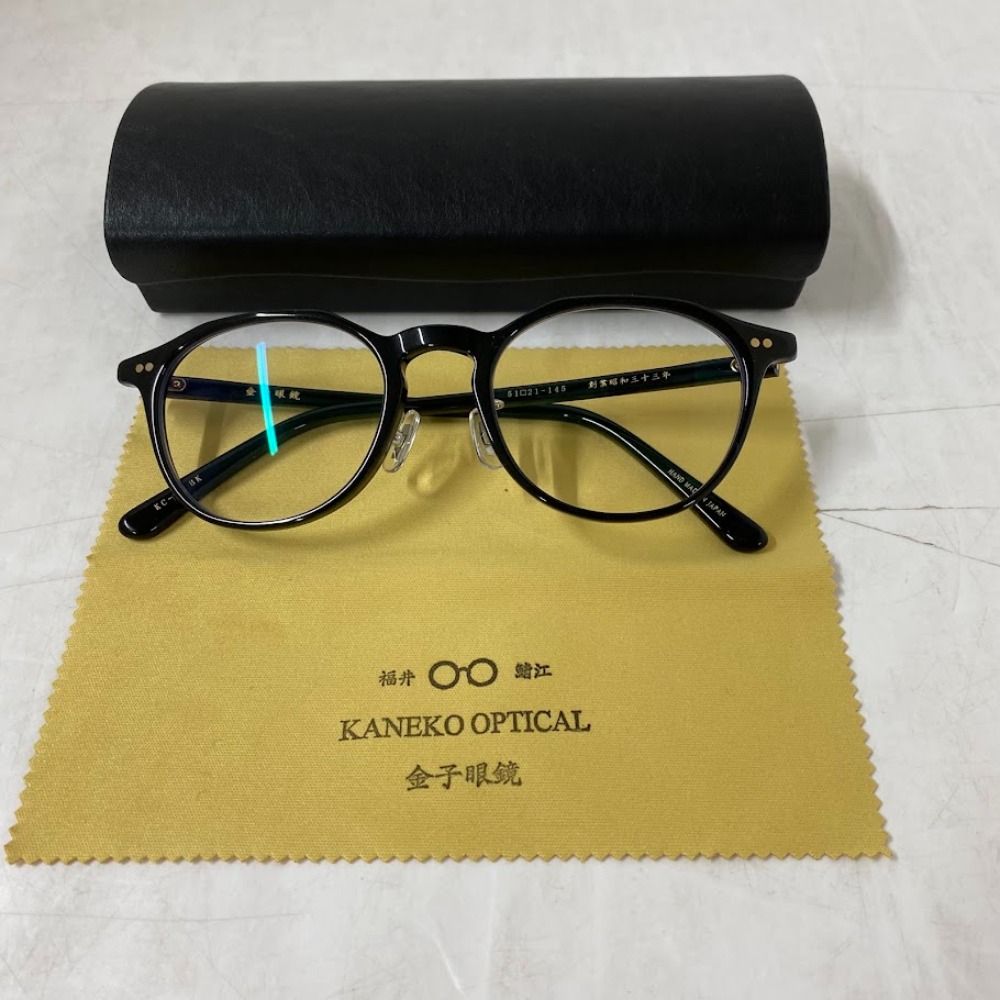 08w15439 金子眼鏡(KANEKO OPTICAL) セルロイドシリーズ KC-84 BK