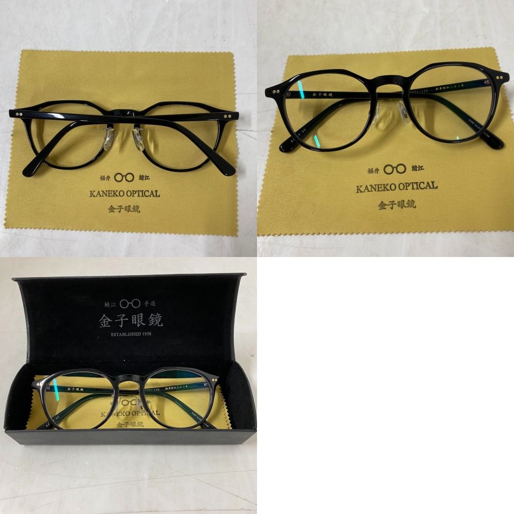 08w15439 金子眼鏡(KANEKO OPTICAL) セルロイドシリーズ KC-84 BK