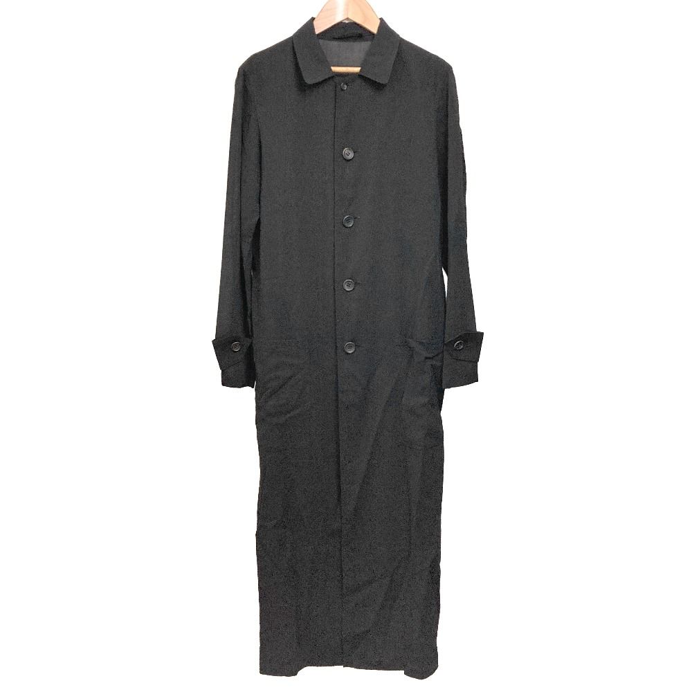 Y's ワイズ ヨウジヤマモト シアー ロングステンカラーコート ブラック