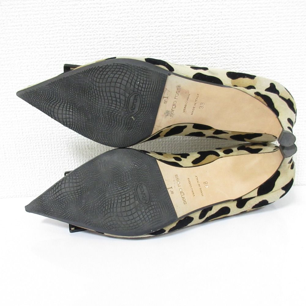 Sergio Rossi セルジオロッシ SR1 045 レオパード スエード パンプス