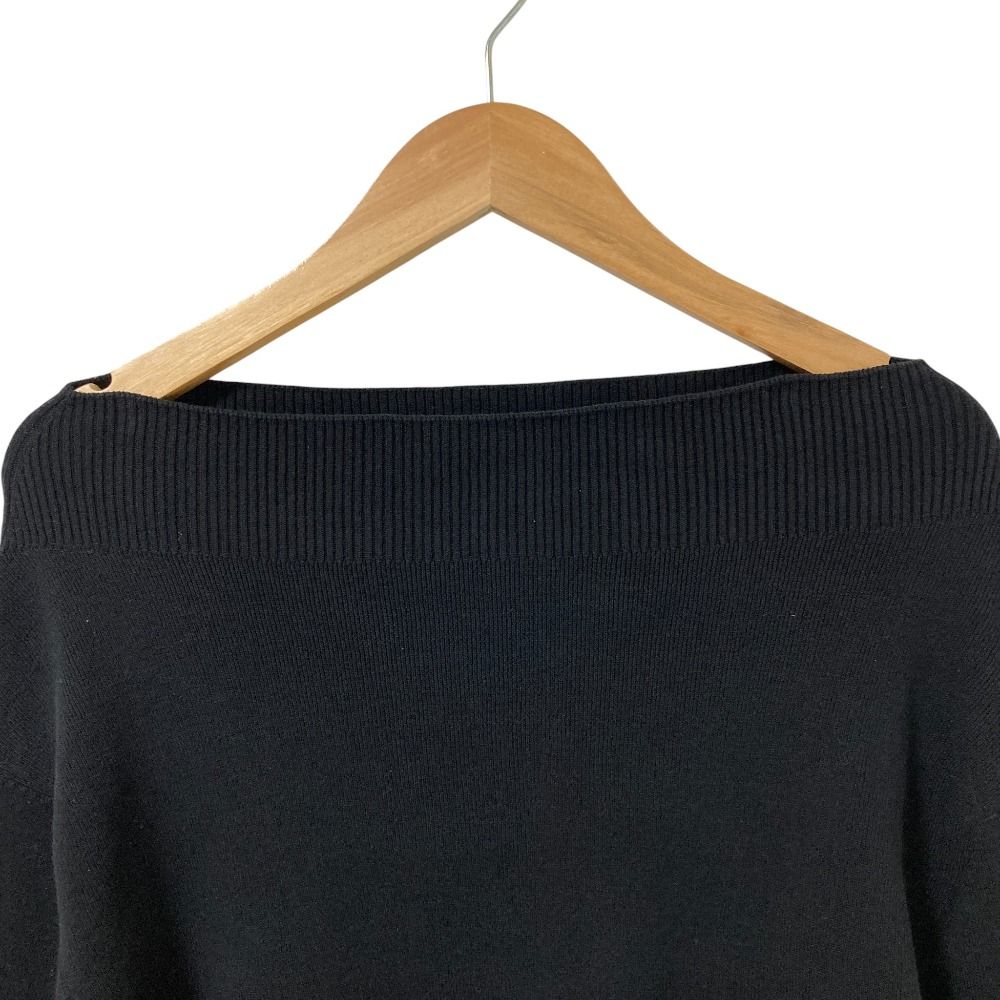 良品 24SS Deuxieme Classe ドゥーズィエムクラス off shoulder プルオーバー オフショルダー ニット カットソー ブラック レディース 古着 中古 USED 良品 24SS Deuxieme Classe ドゥーズィエムクラス off shoulder プル