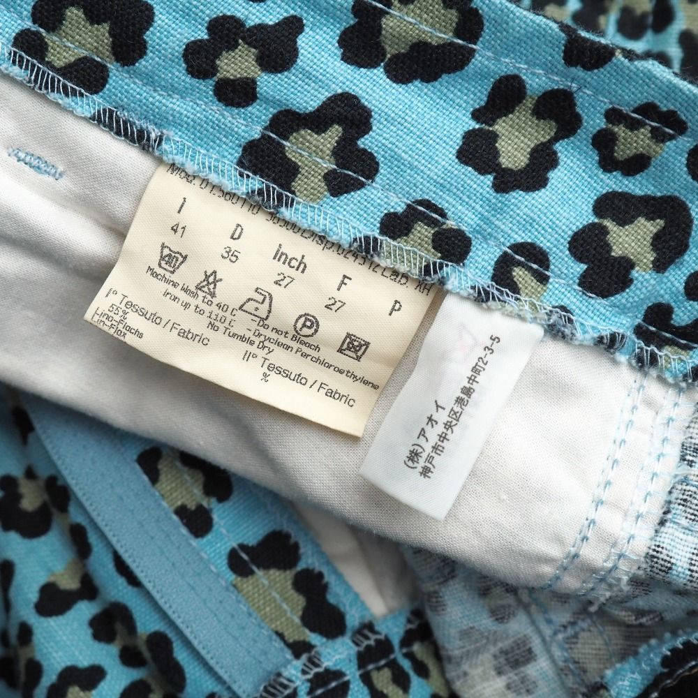 FENDI フェンディ パンツ サイズ27 リネン × コットン レオパード