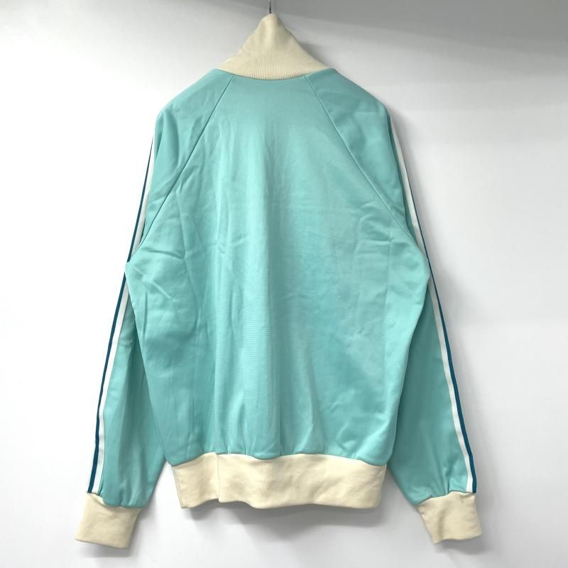 中古】70-80s adidas ボーダー トラックジャケット サイズL 水色