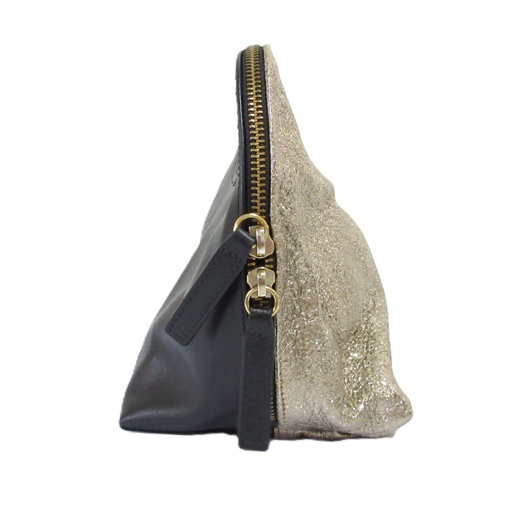 美品 PELLICO ペリーコ バイカラー レザー ハンドバッグ クラッチ