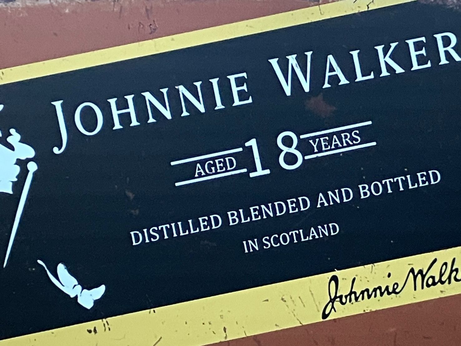 11647］ブリキ看板 ジョニー・ウォーカー ウイスキー スコットランド