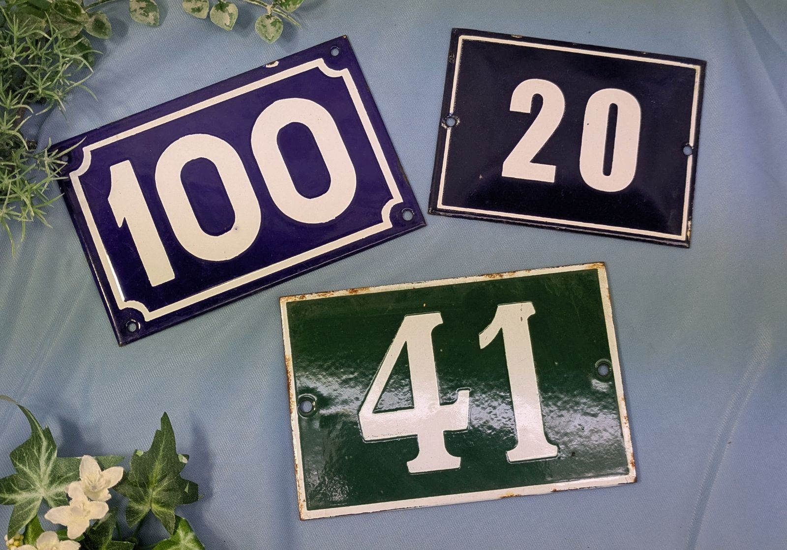 フランス アンティーク ホーロー ナンバープレート 3枚セット - メルカリ