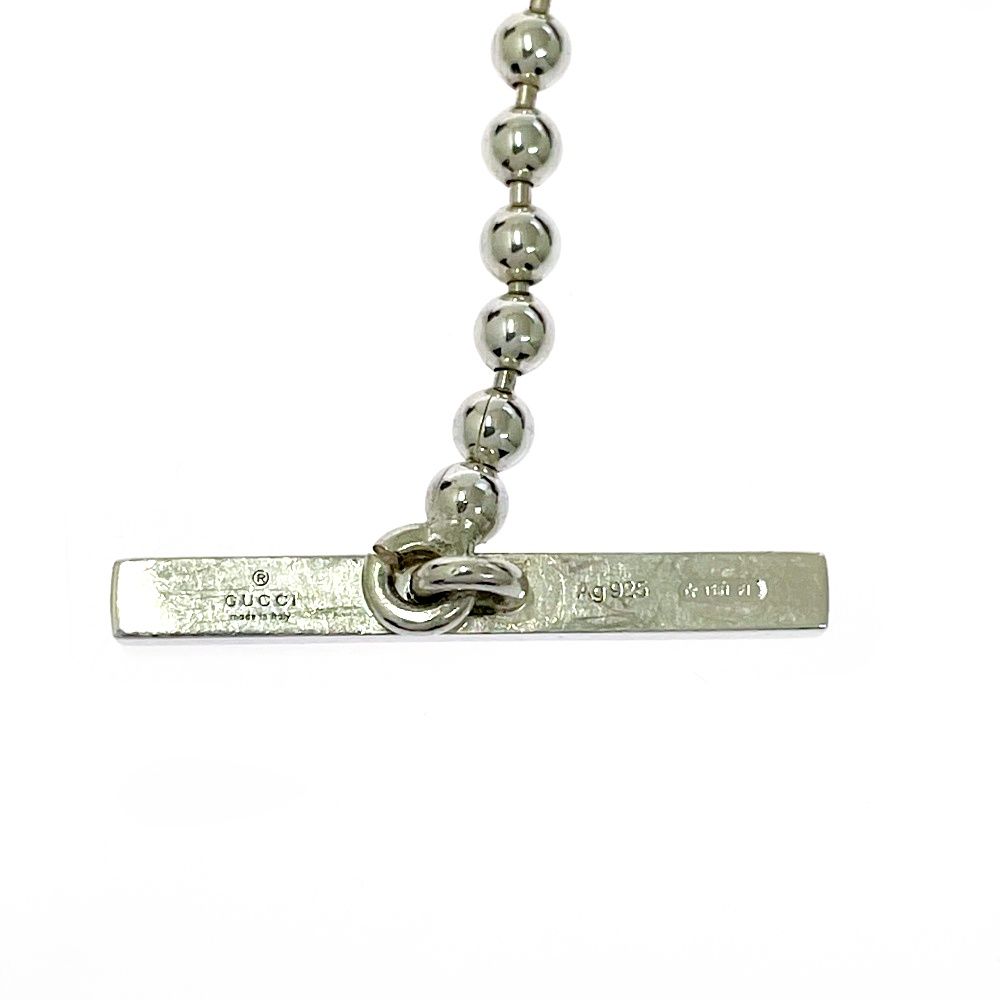 中古】GUCCI グッチ シルバー インターロッキング ボールチェーン