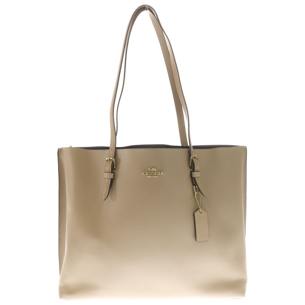 COACH (コーチ) Mollie Tote モリー レザー トートバッグ ベージュ