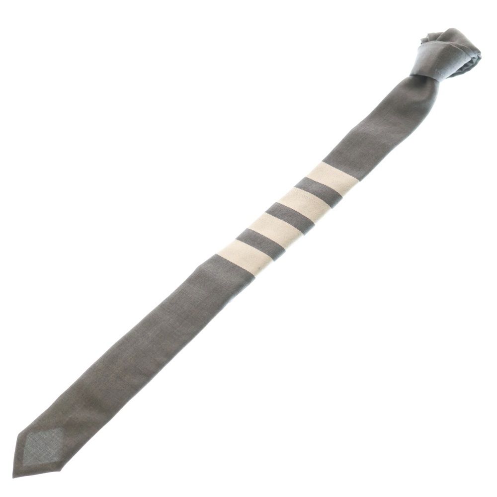 THOM BROWNE (トムブラウン) ライン ナロータイ ネクタイ グレー