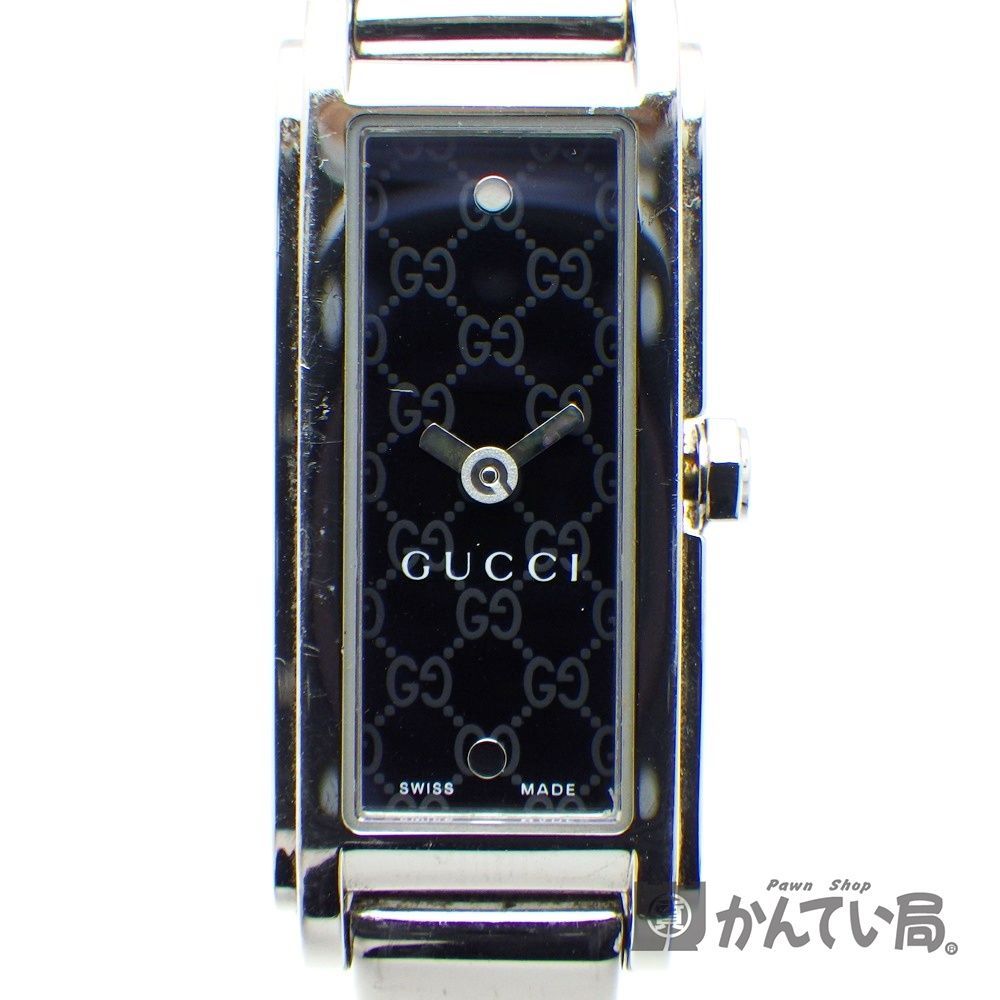 GUCCI グッチ バングルウォッチ 腕時計 ブラック文字盤 クォーツ