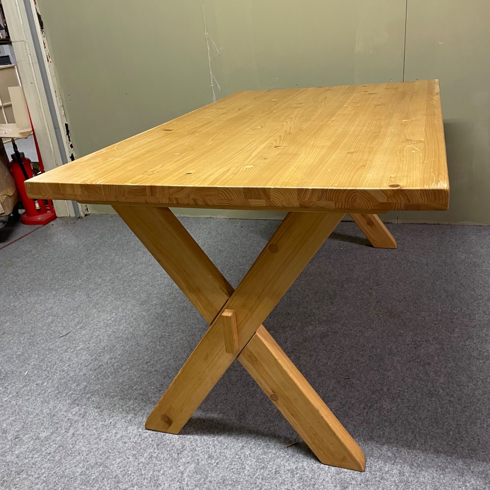 ♭ ダイニングテーブル【凪】食卓 幅140cm 天然木 ヒノキ 木製 クロス